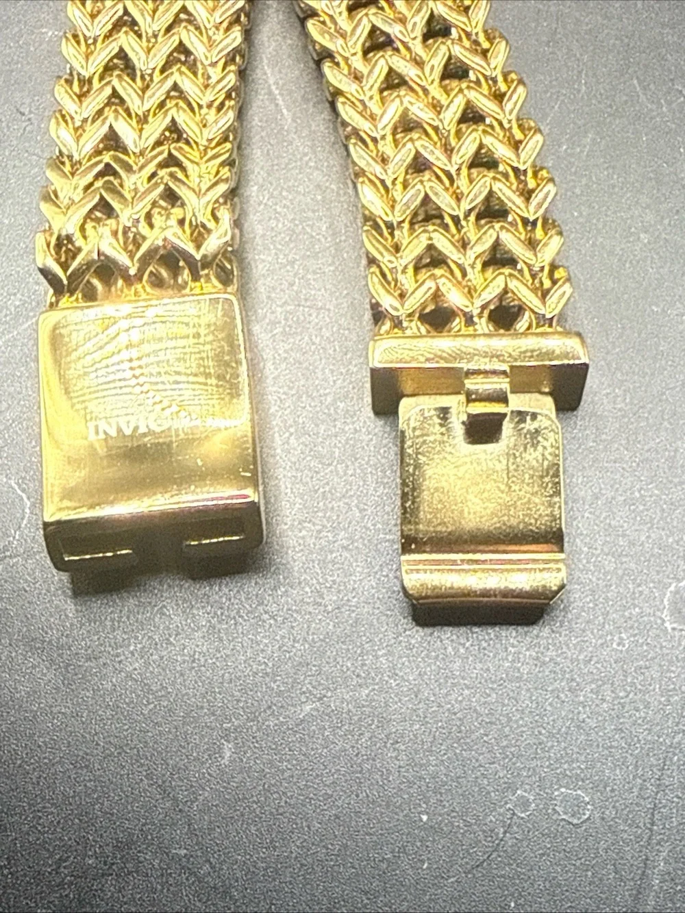 Invicta Gold Tone Men's Multi-Row Link Bracelet 9.5 inch